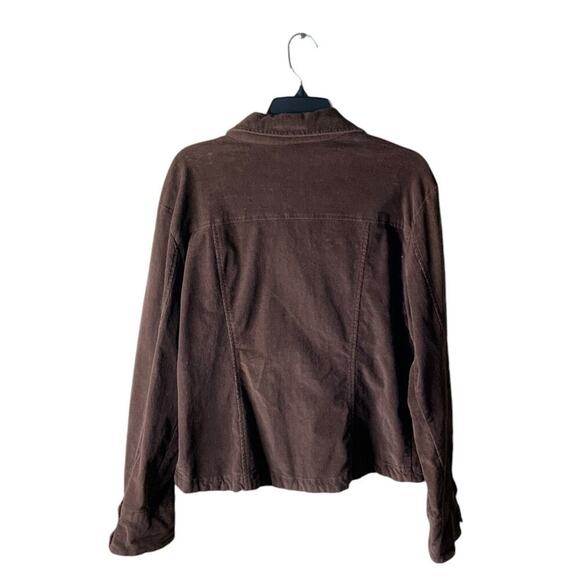 Metro Wear Jacket Womens XL Collared Button Front Stretch Cord Corduroy Casual - Picture 4 of 7